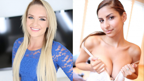 Swallow Salon Features Cali Carter and Nina North Giving Head and Swallowing Sperm